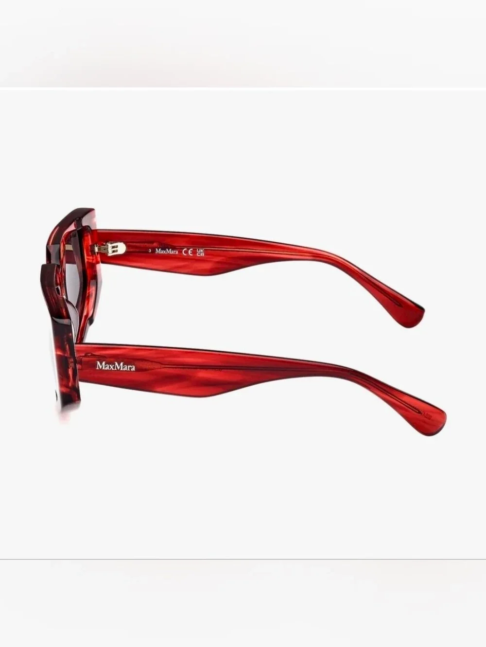 NEW AUTHENTIC Max Mara MM0125 RED STRIPED Sunglasses